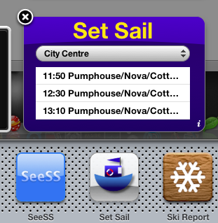 Set Sail dashboard widget