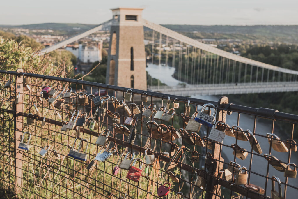 Love locks on the Observatory Hill railings