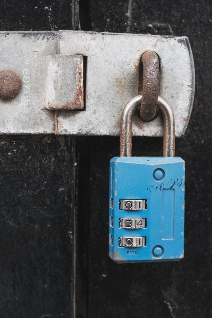 Blue padlock